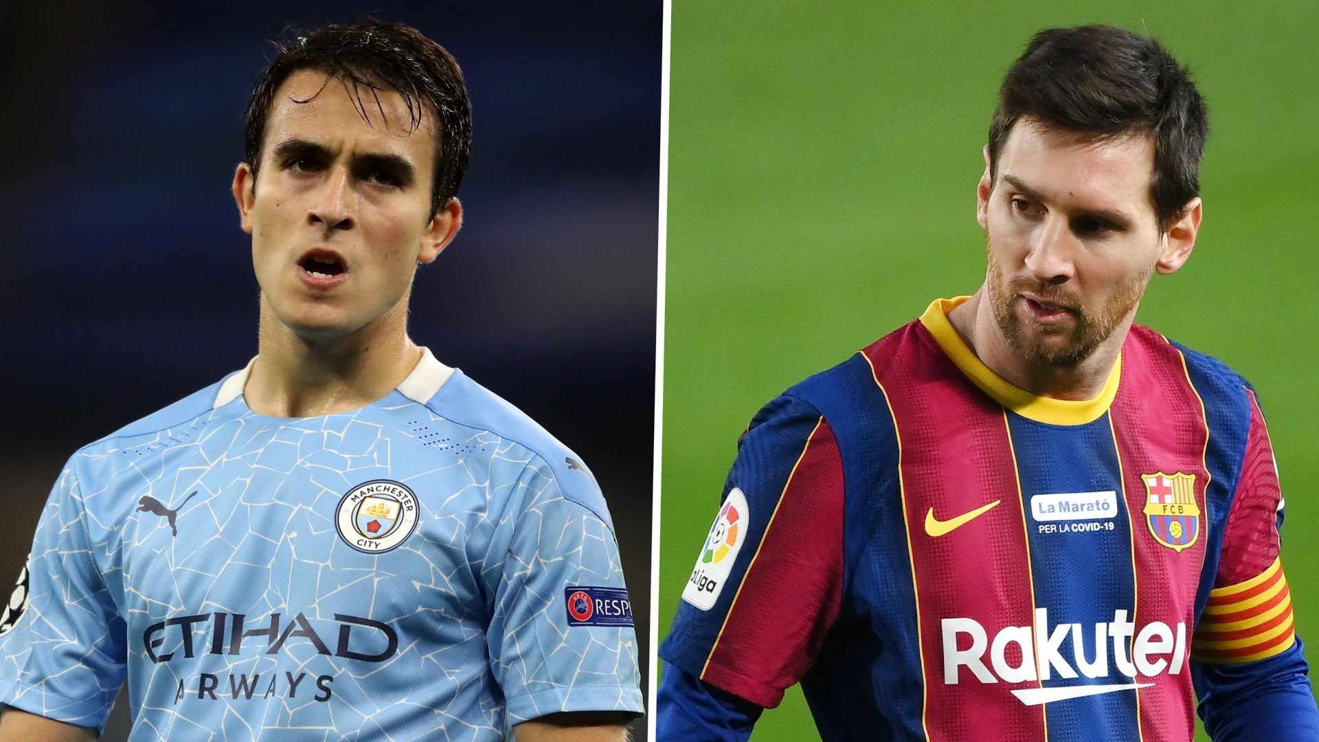 Eric Garcia Lionel Messi Man City Barcelona GFX