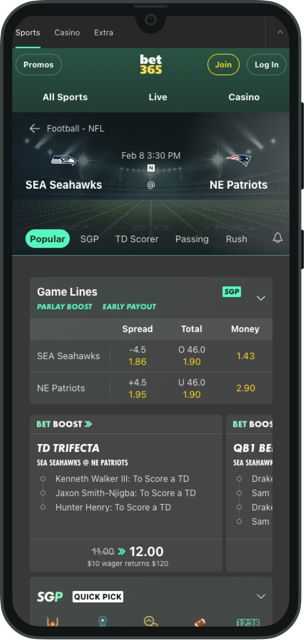 bet365 roc nfl mobile