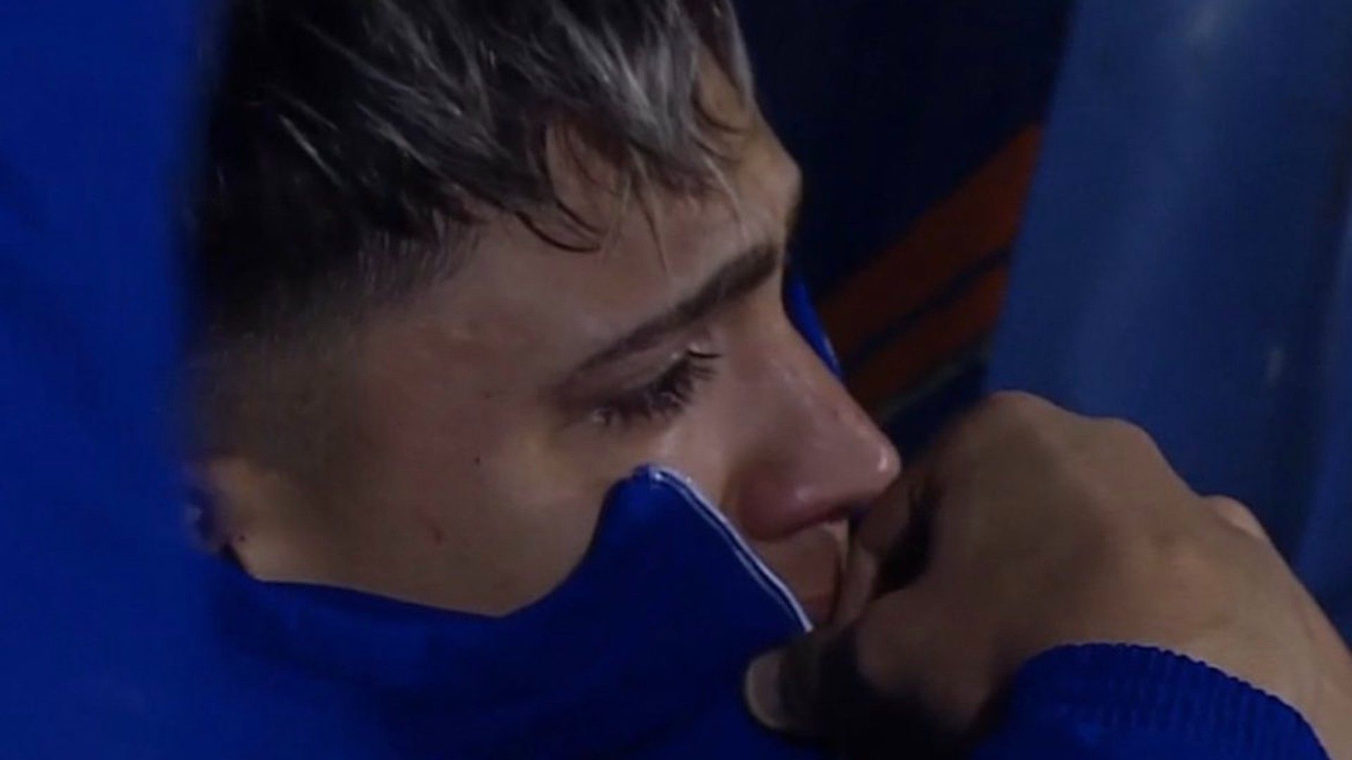 Captura Exequiel Zeballos Lagrimas Copa Argentina 10082022