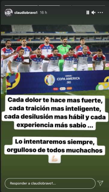 Claudio Bravo Instagram post Copa América 2021