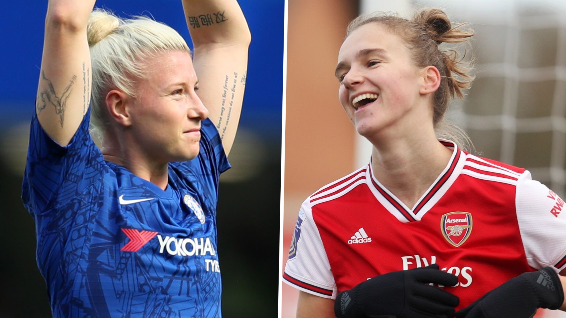 Beth England Vivianne Miedema Chelsea Arsenal Women 2019 split