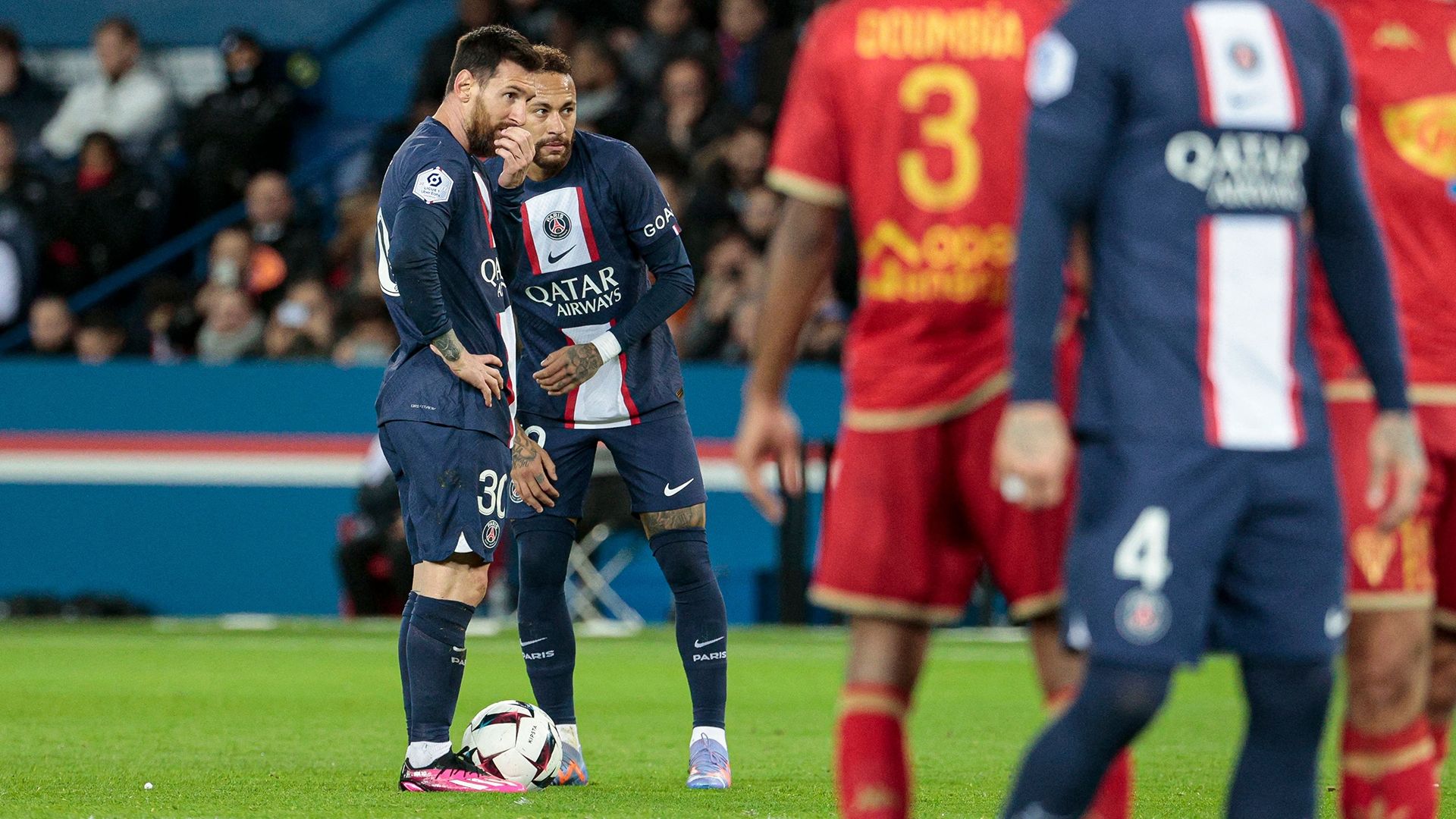 Lionel Messi Neymar free PSG Angers Ligue 1 2022-23 