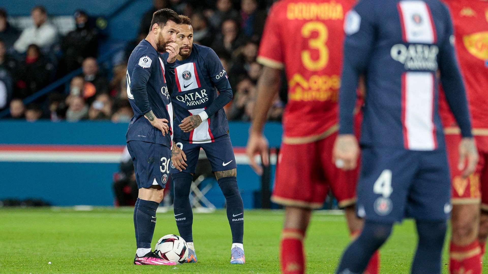 Lionel Messi Neymar free PSG Angers Ligue 1 2022-23