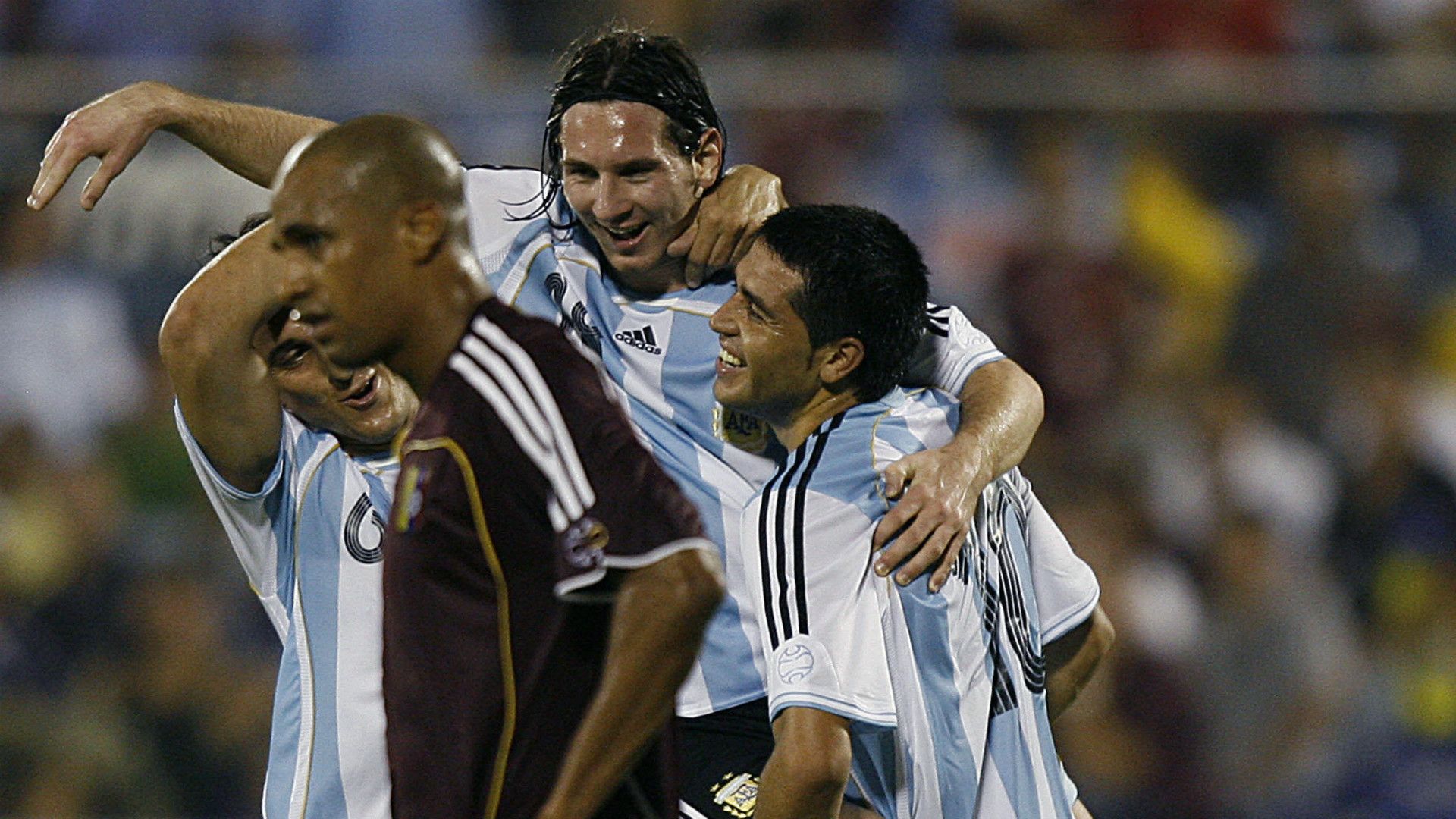 Lionel Messi Juan Roman Riquelme Argentina