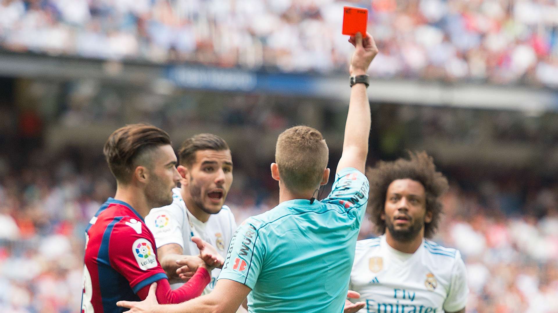 Marcelo red card Real Madrid
