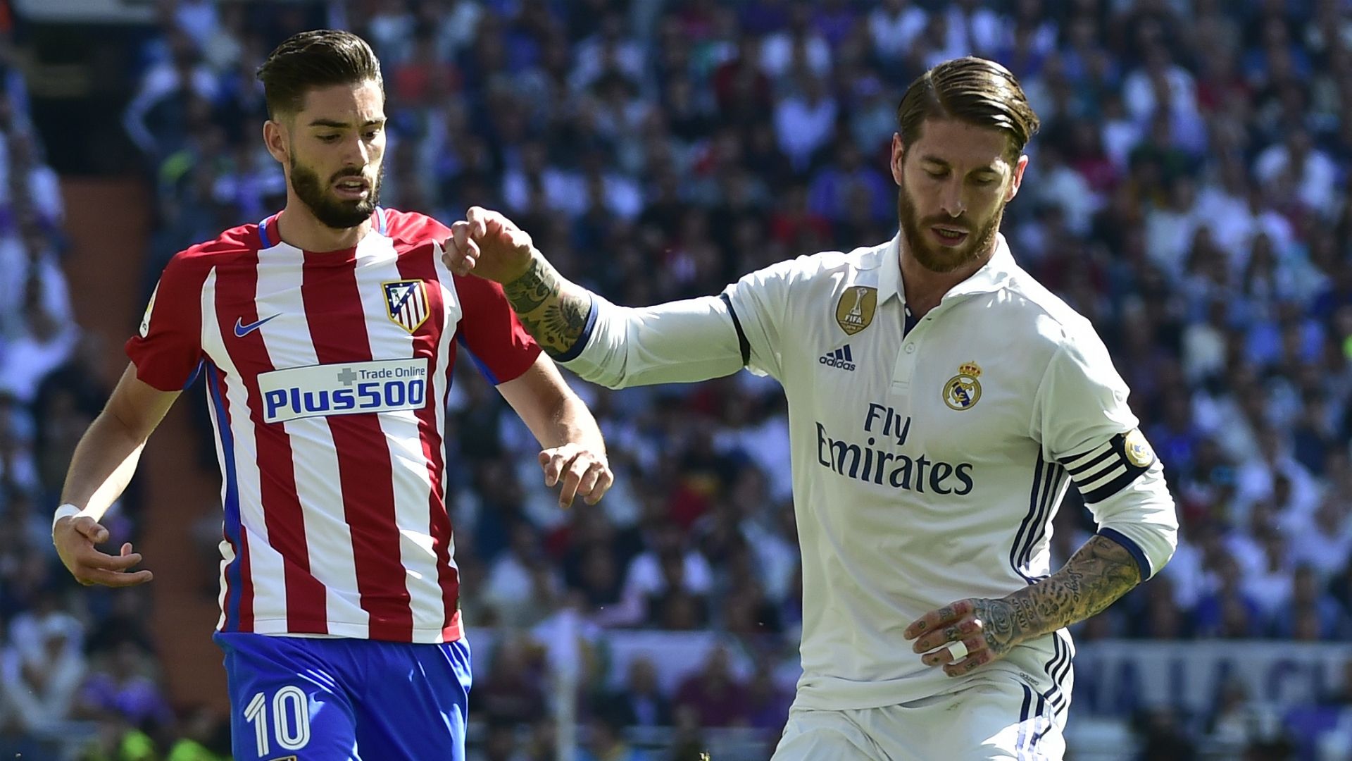 Sergio Ramos Yannick Carrasco Real Madrid Atletico Madrid La Liga
