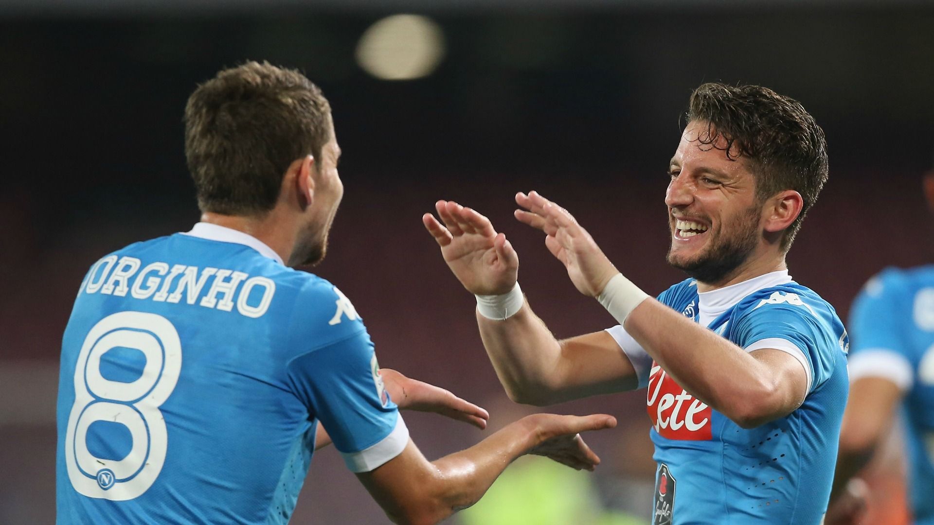 Dries Mertens Jorginho Napoli Bologna Serie A 19042016