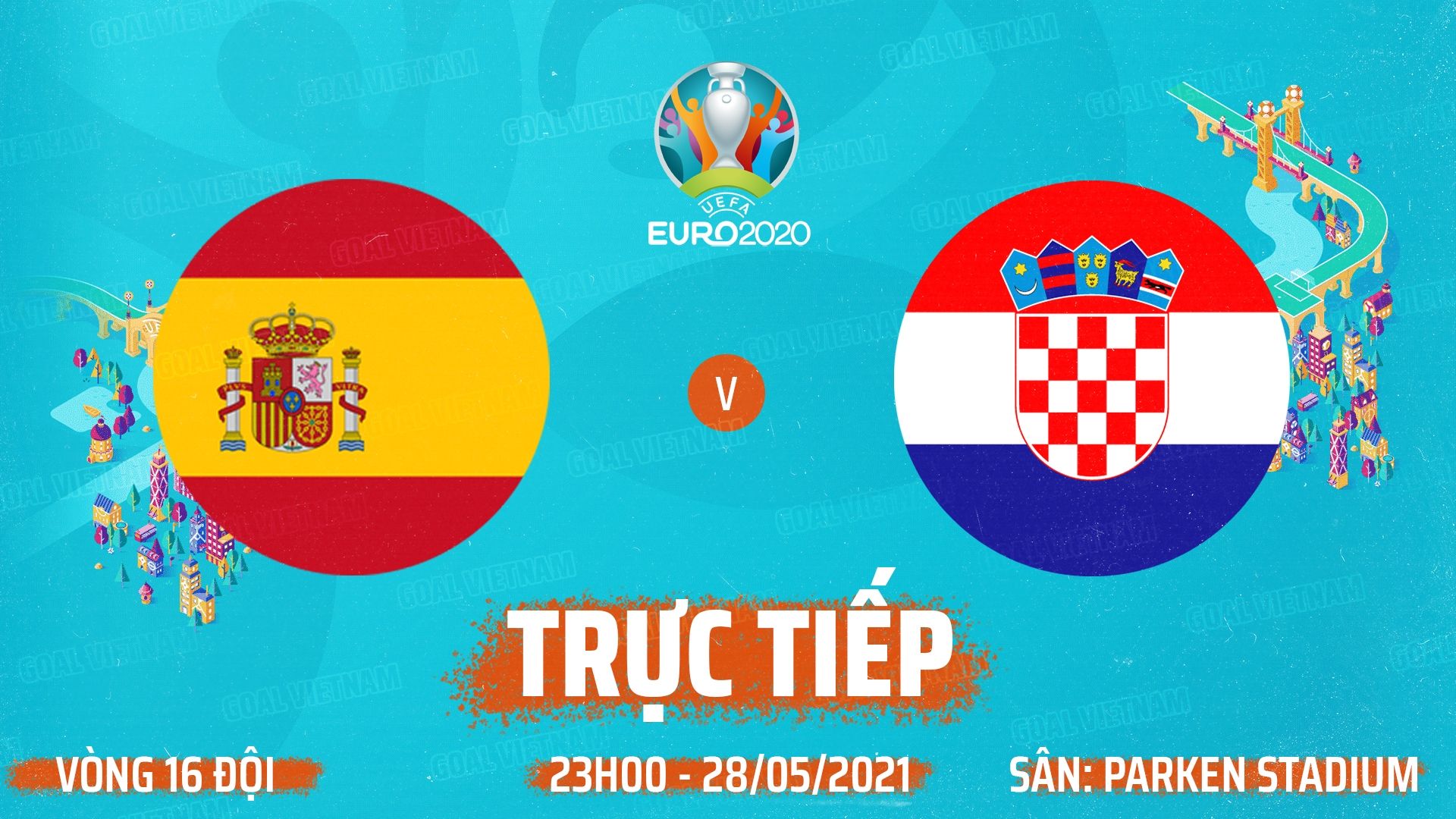 Live Spain vs Croatia Euro 2020 GFX