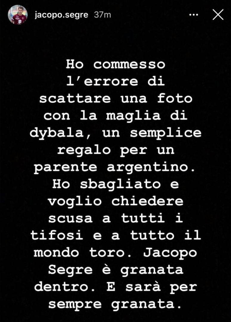 Jacopo Segre Dybala Juventus Torino