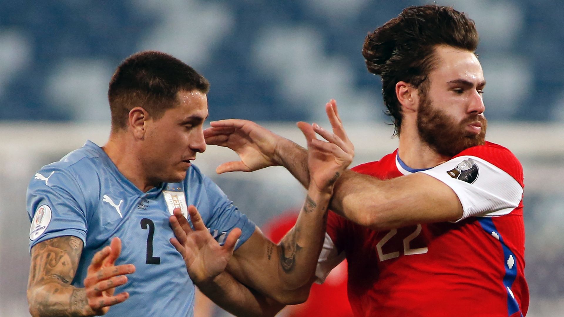 Ben Brereton y Josema Giménez 210621 Chile Uruguay