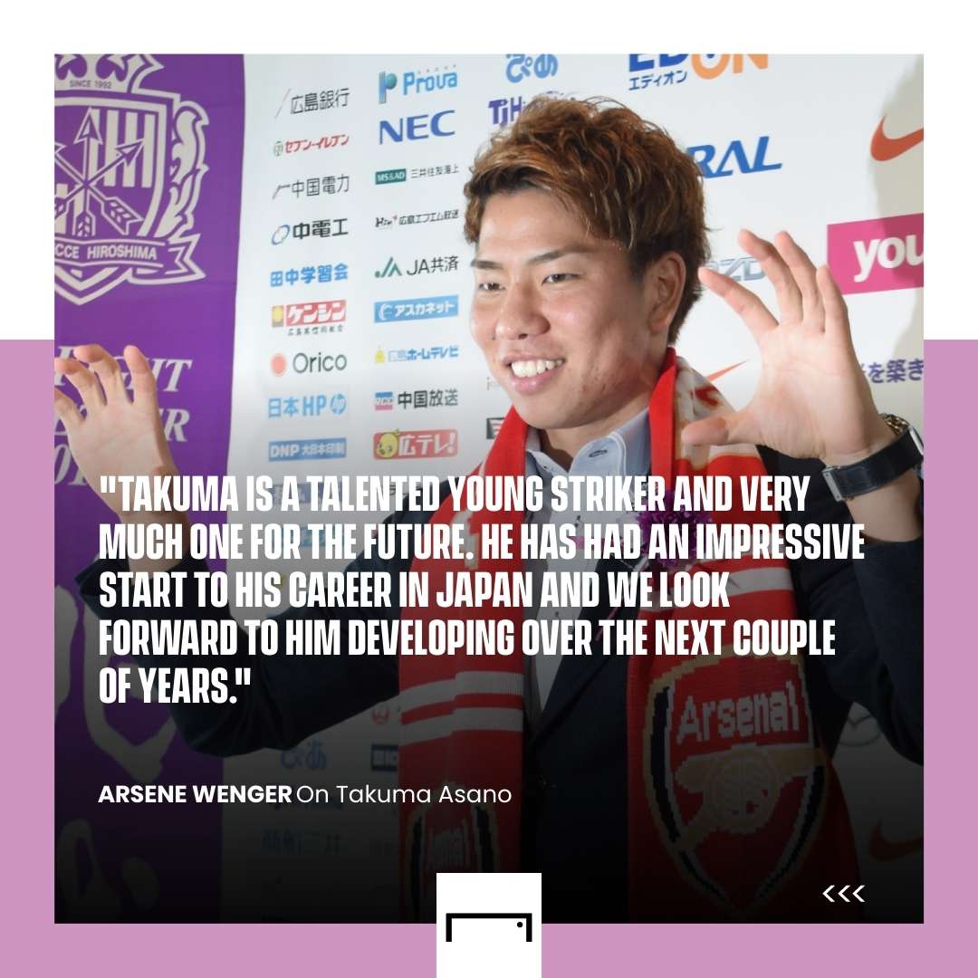 Takuma Asano Arsene Wenger Arsenal GFX