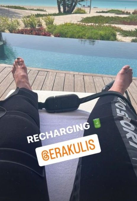 Cristiano Ronaldo recharging
