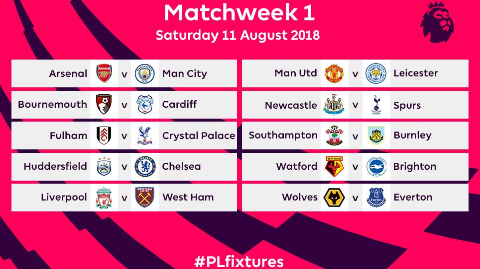 EPL 1819 matchday 1