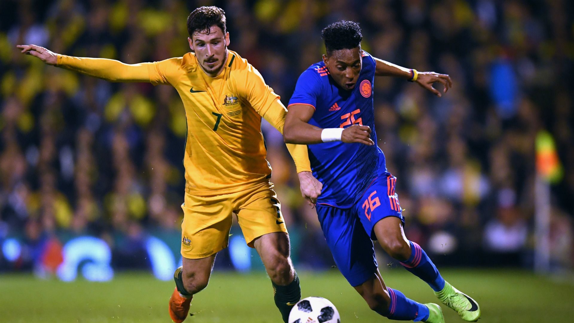 Jefferson Lerma Colombia Mathew Leckie Australia 27032018