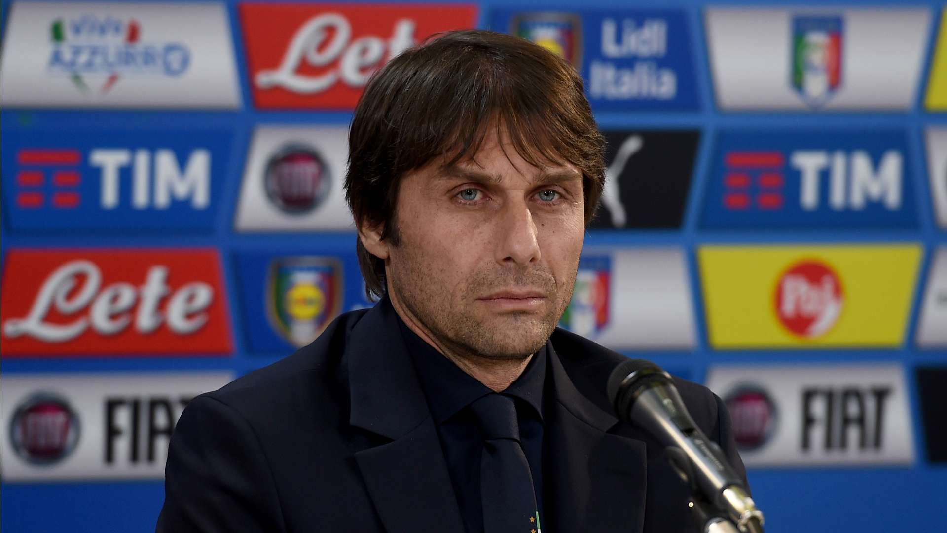 Antonio Conte during press conference ahead Italy-Spain friendly