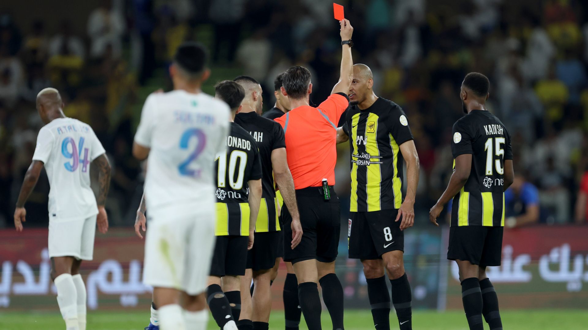 Fabinho was sent off for Al-Ittihad