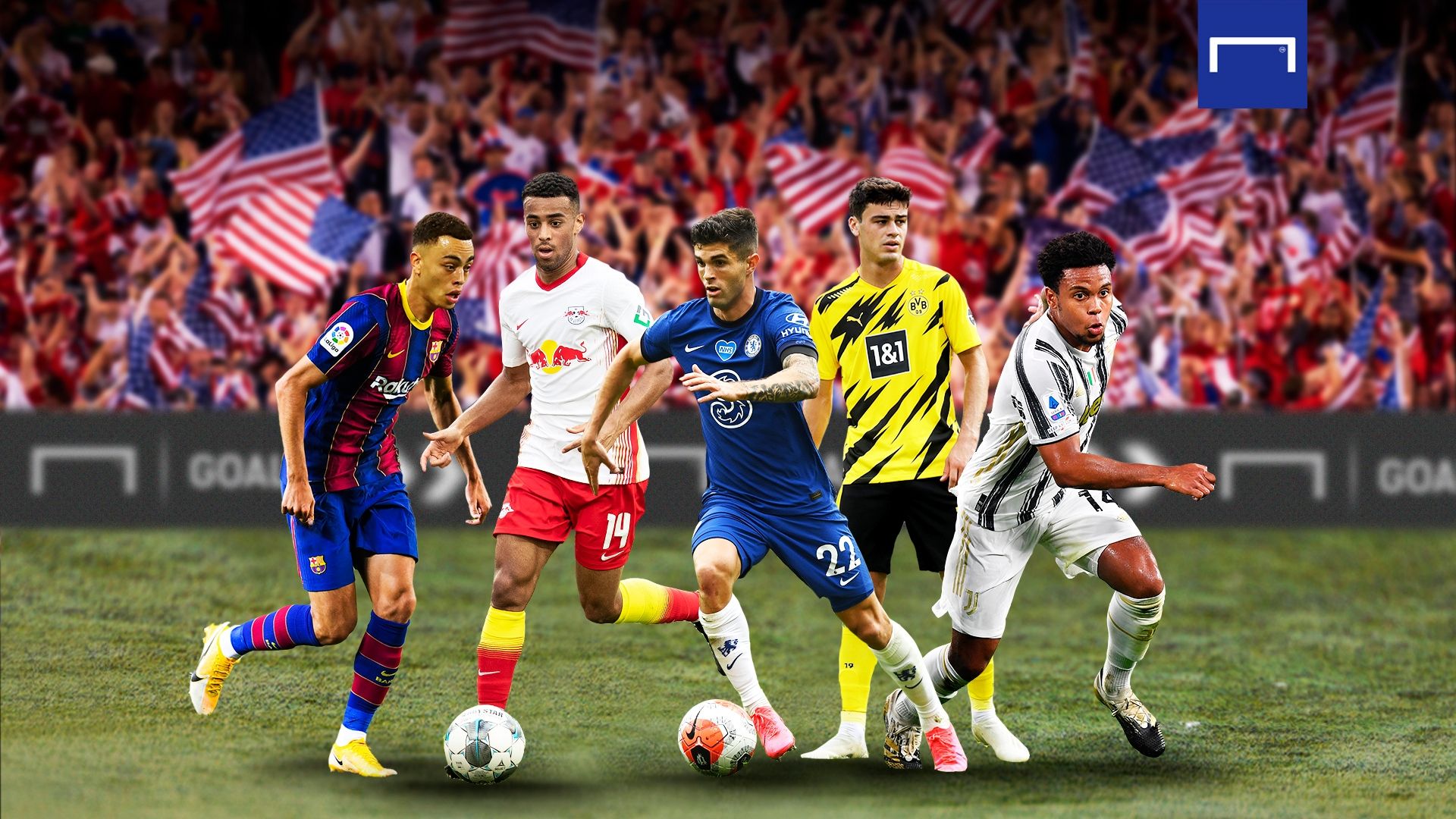 Selección Estados Unidos Dest Adams Pulisic Reyna Mckennie
