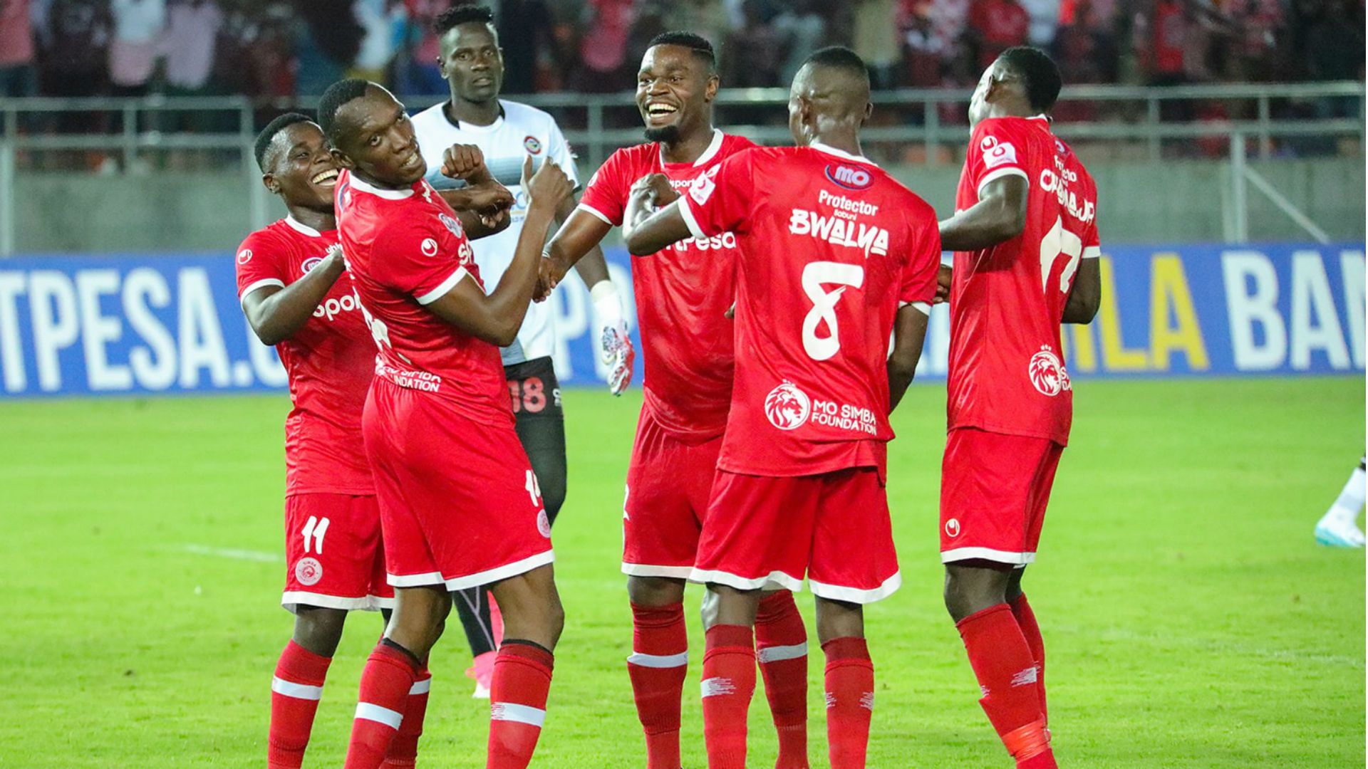 Simba SC Meddie Kagere Bwalya and Shomari Kapombe.
