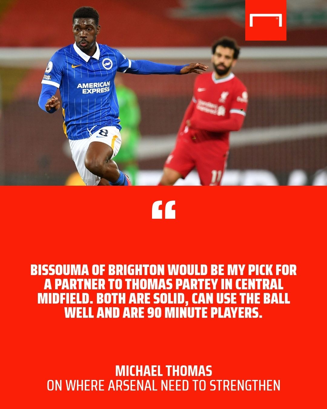 Michael Thomas Yves Bissouma Arsenal Brighton GFX quotes