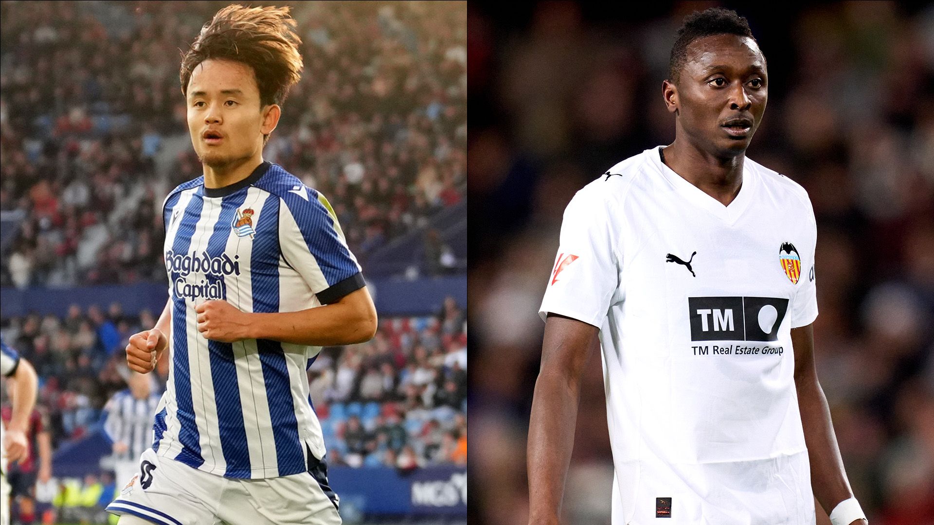 Takefusa Kubo Real Sociedad Umar Sadiq Valencia