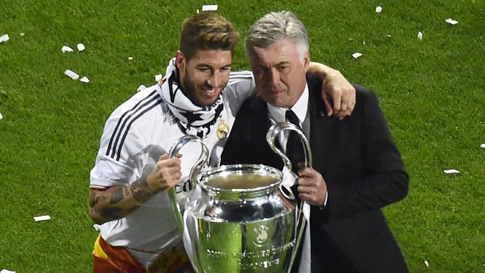 Carlo Ancelotti Sergio Ramos Real Madrid Champions League
