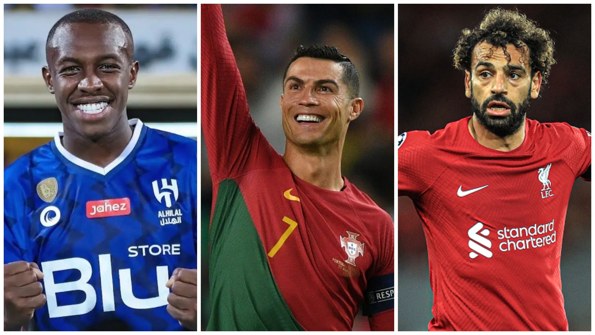 saud abdelhamed - cristiano ronaldo - mohamed salah