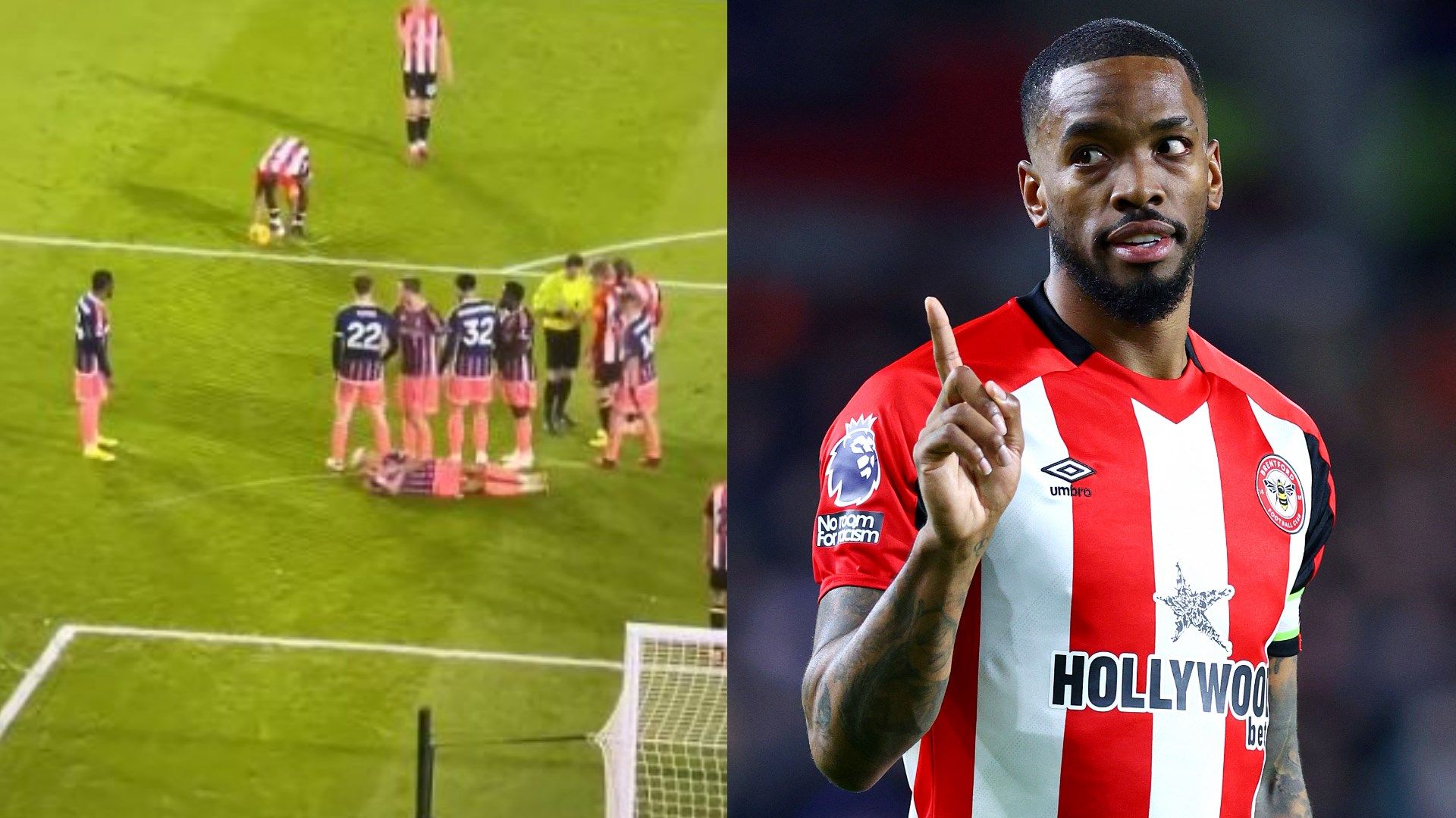 GFX Ivan Toney free-kick Brentford