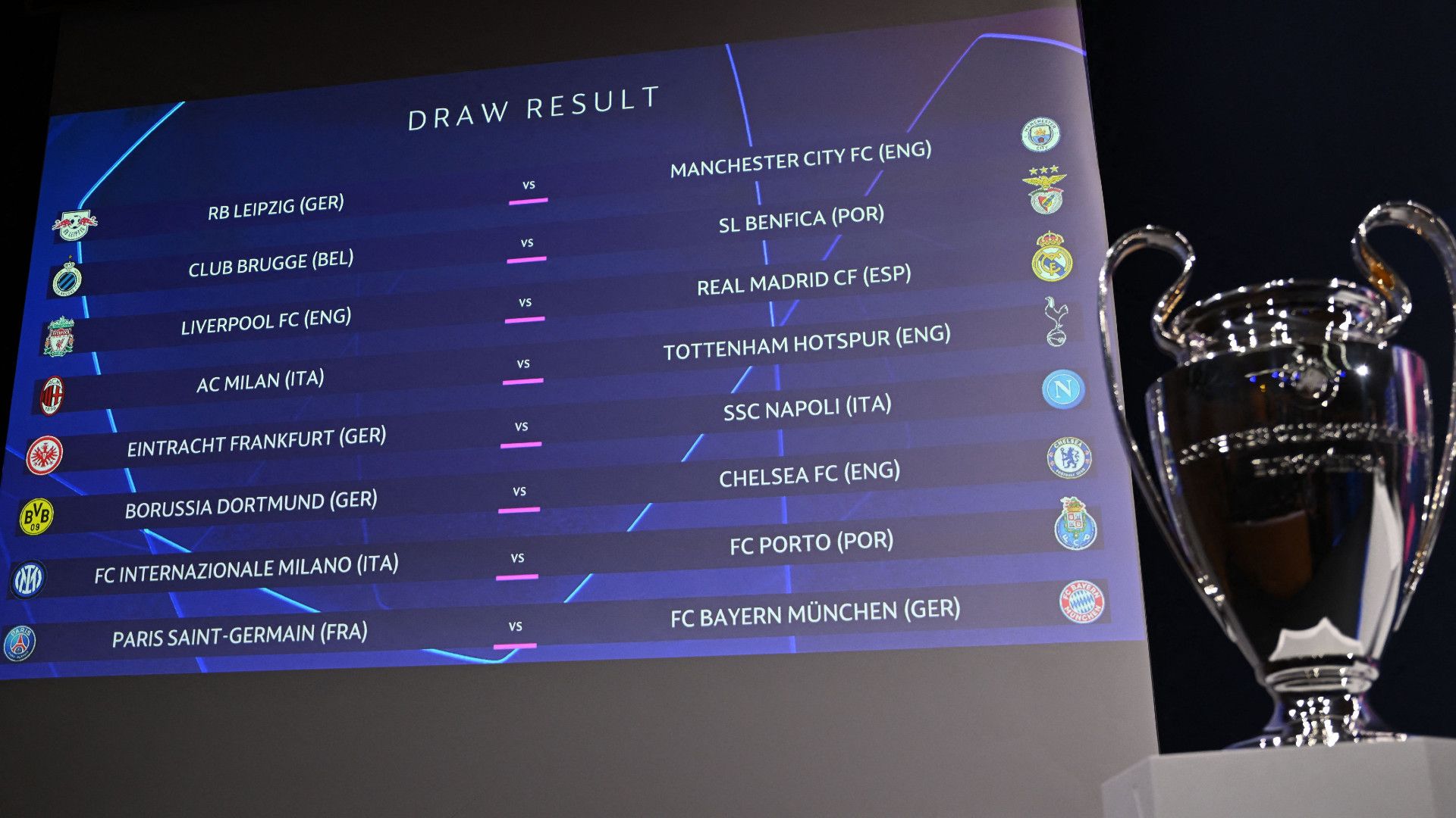 UCL DRAW RESULTS