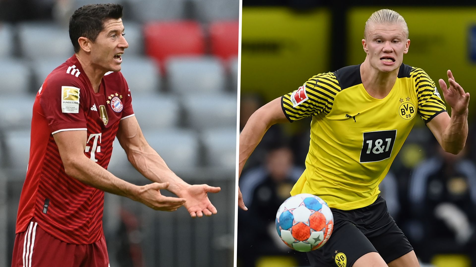 Robert Lewandowski Erling Haaland GFX