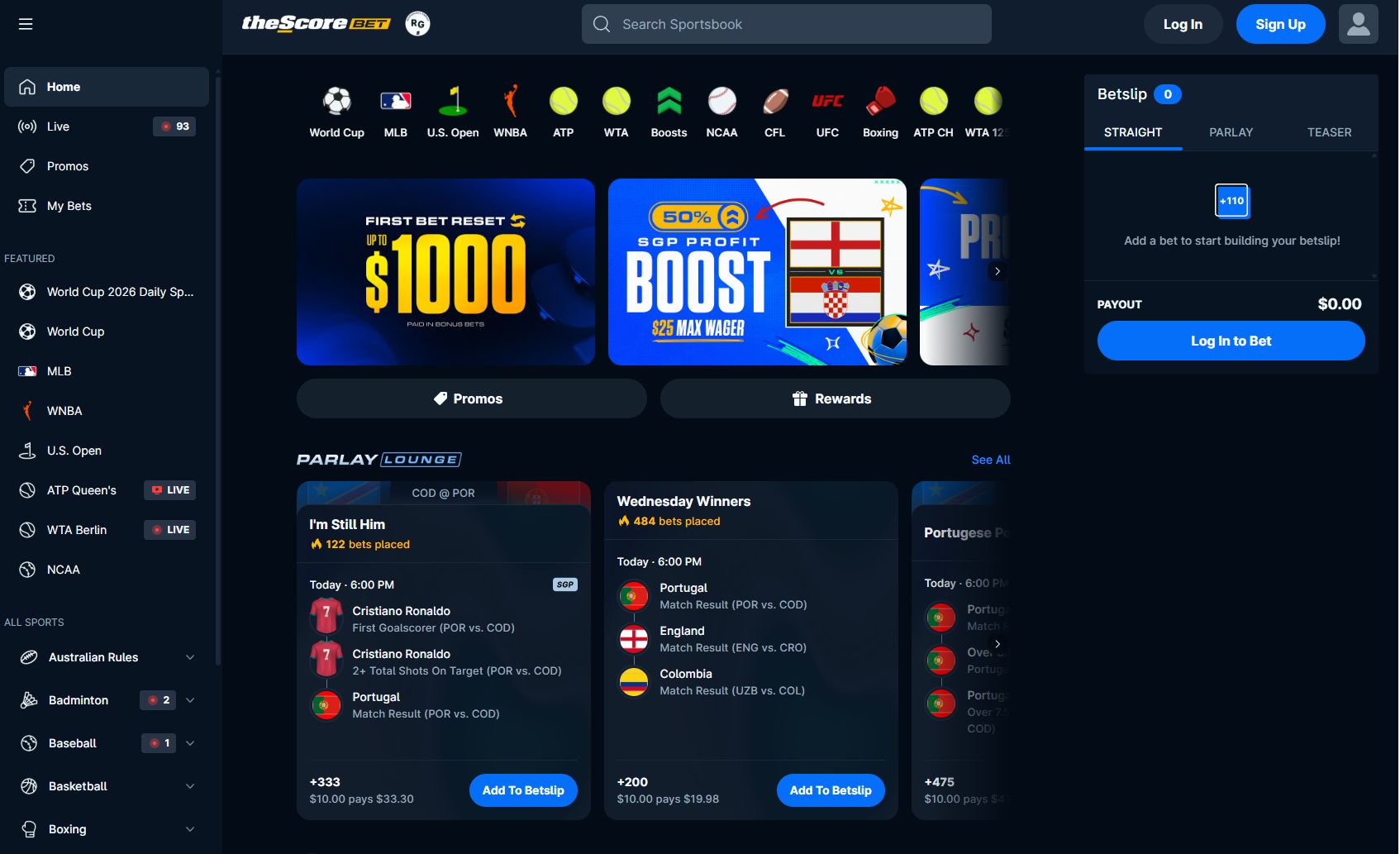 thescore bet world cup promo code