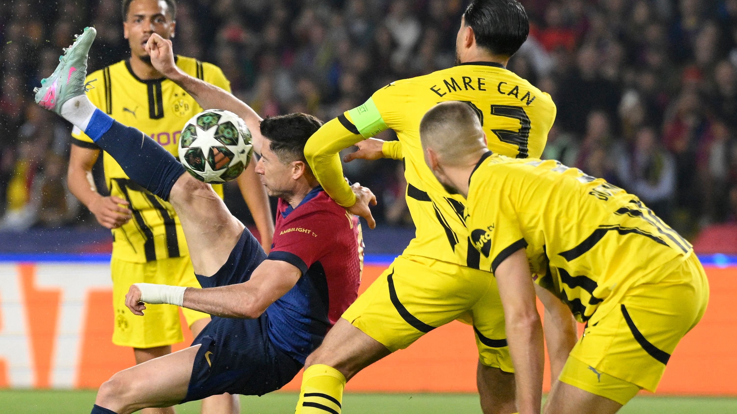 Robert Lewandowski Barcelona Borussia Dortmund UEFA Champions League Quarter final April 9 2025