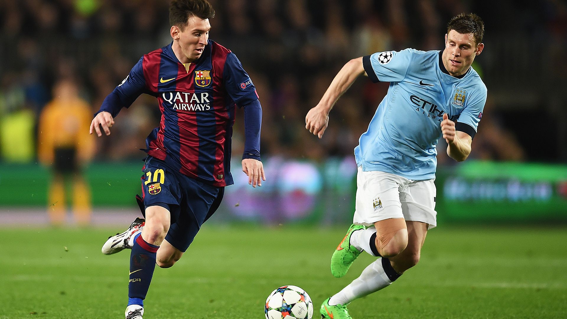 Lionel Messi FC Barcelona James Milner Manchesrter City 03182015