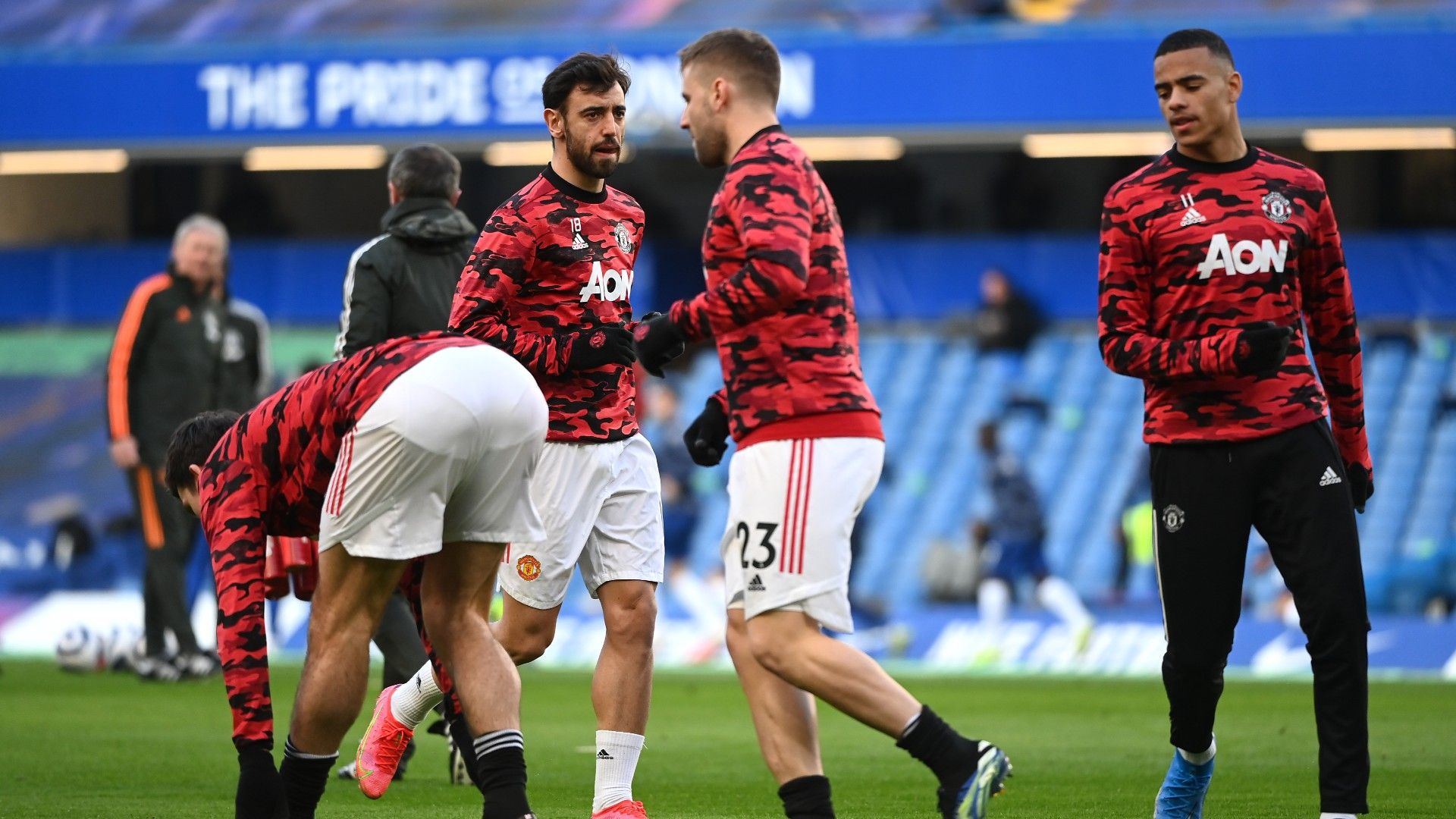 Bruno Fernandes Mason Greenwood Luke Shaw Chelsea vs Man Utd Premier League 2020-21