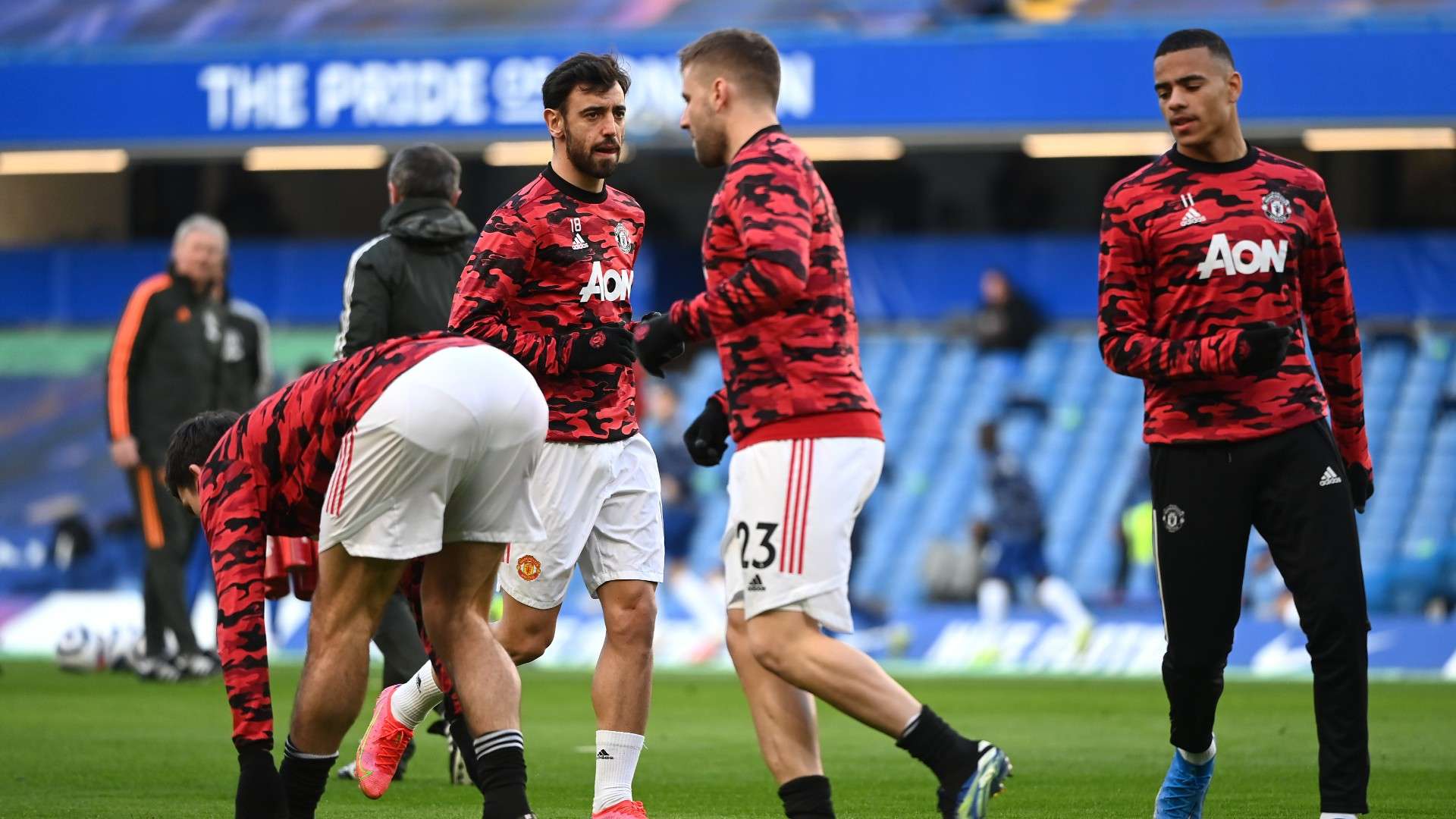 Bruno Fernandes Mason Greenwood Luke Shaw Chelsea vs Man Utd Premier League 2020-21