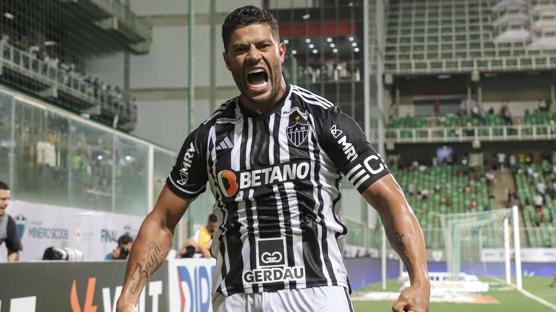 Hulk comemora gol em Atlético-MG x América-MG, na final do Mineiro 2023