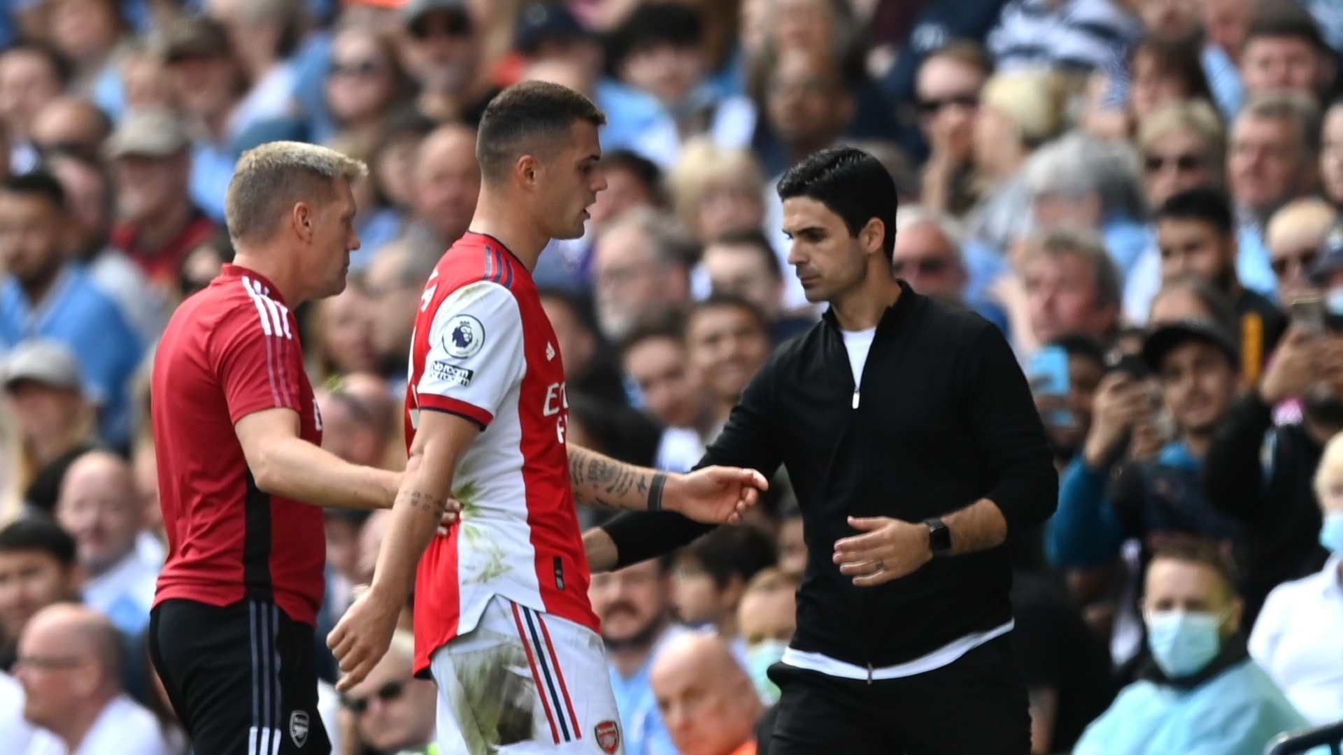 20210829 Mikel Arteta Granit Xhaka