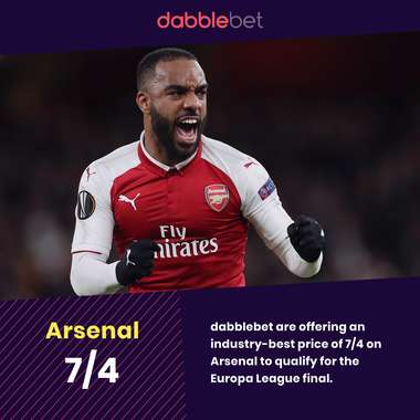 dabblebet enhanced odds Arsenal to qualify