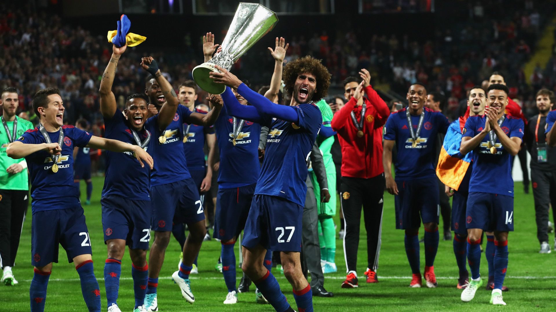 Marouane Fellaini Manchester United Europa League