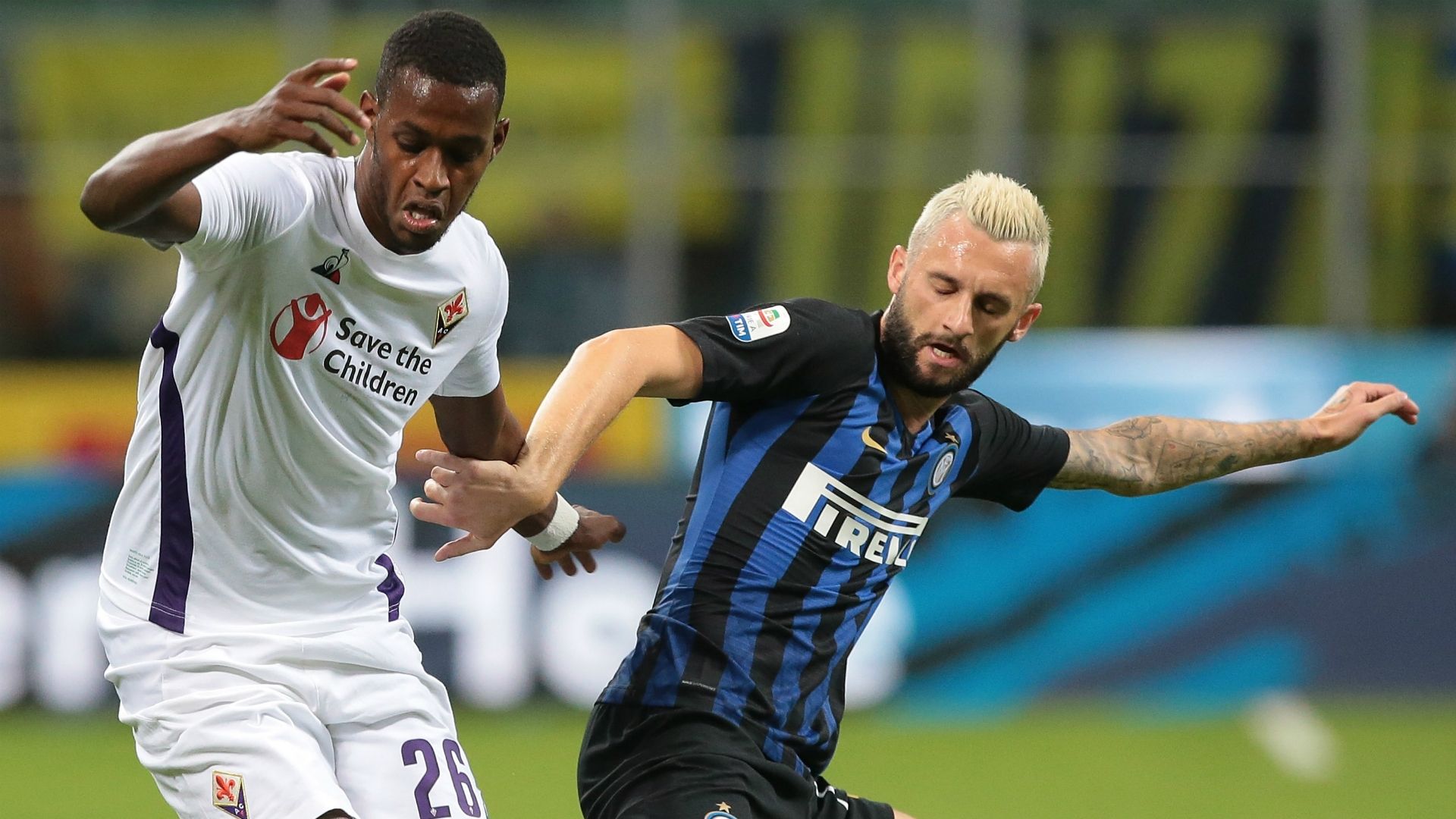 Marcelo Brozovic Edimilson Fernandes Inter Fiorentina Serie A