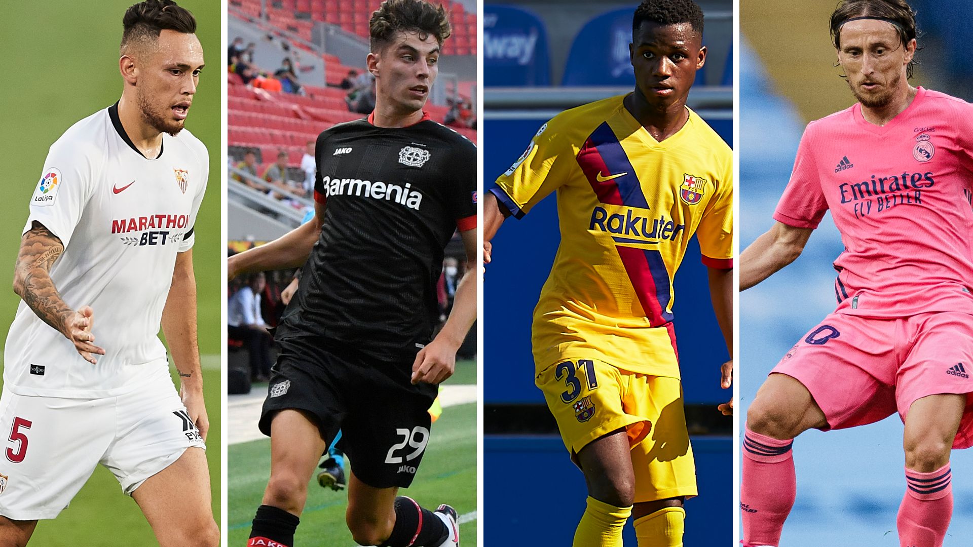 Ocampos, Havertz, Ansu Fati, Modric