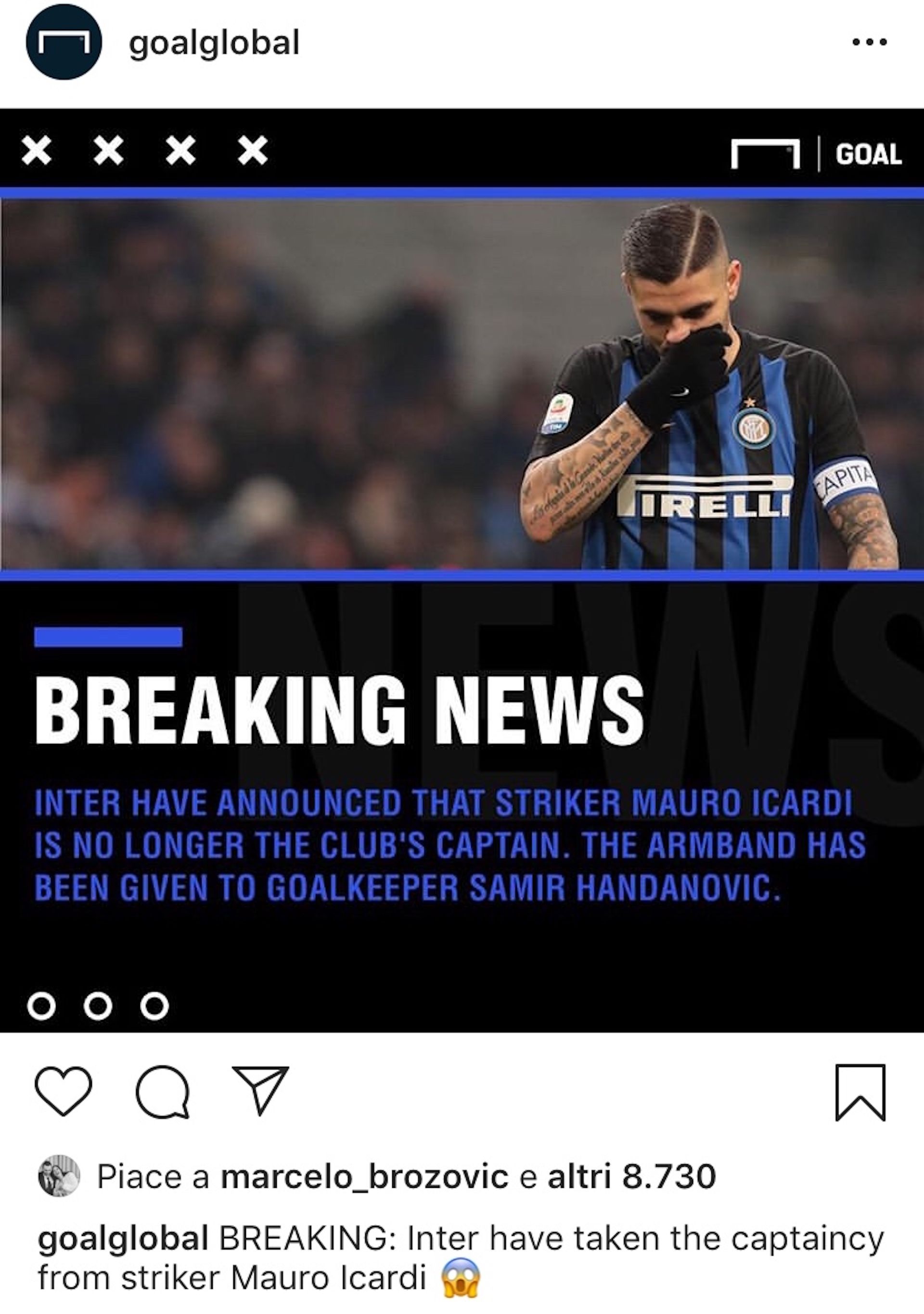 Marcelo Brozovic Icardi Instagram