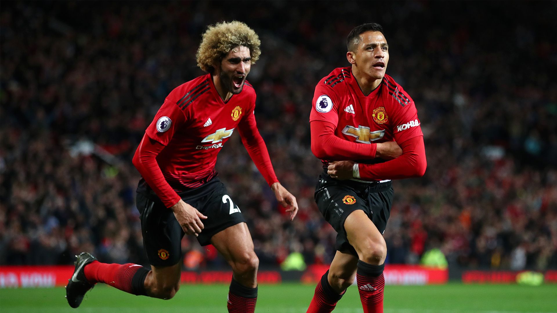 Alexis Sanchez Marouane Fellaini Manchester United Newcastle Premier League 2018-19