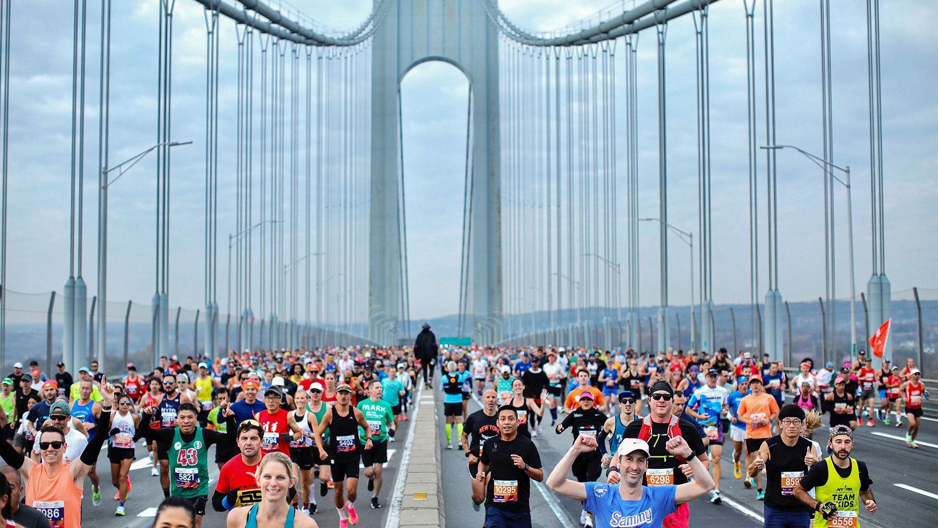 NYC Marathon Brooklyn Bridge 