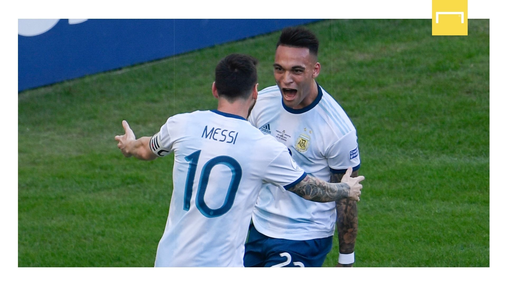 Lionel Messi Lautaro Martinez Argentina GFX