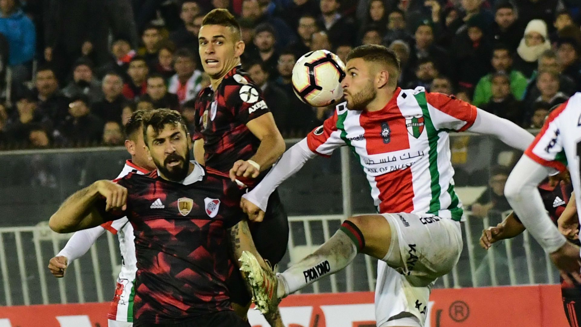 Palestino River 240419 Lucas Pratto Julián Fernández Rafael Santos Borré