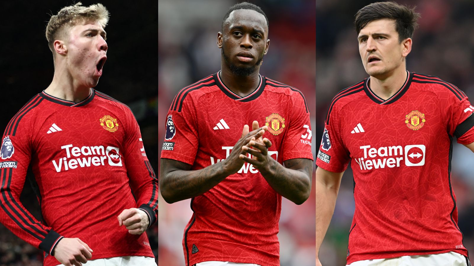 Rasmus Hojlund Aaron Wan-Bissaka Harry Maguire
