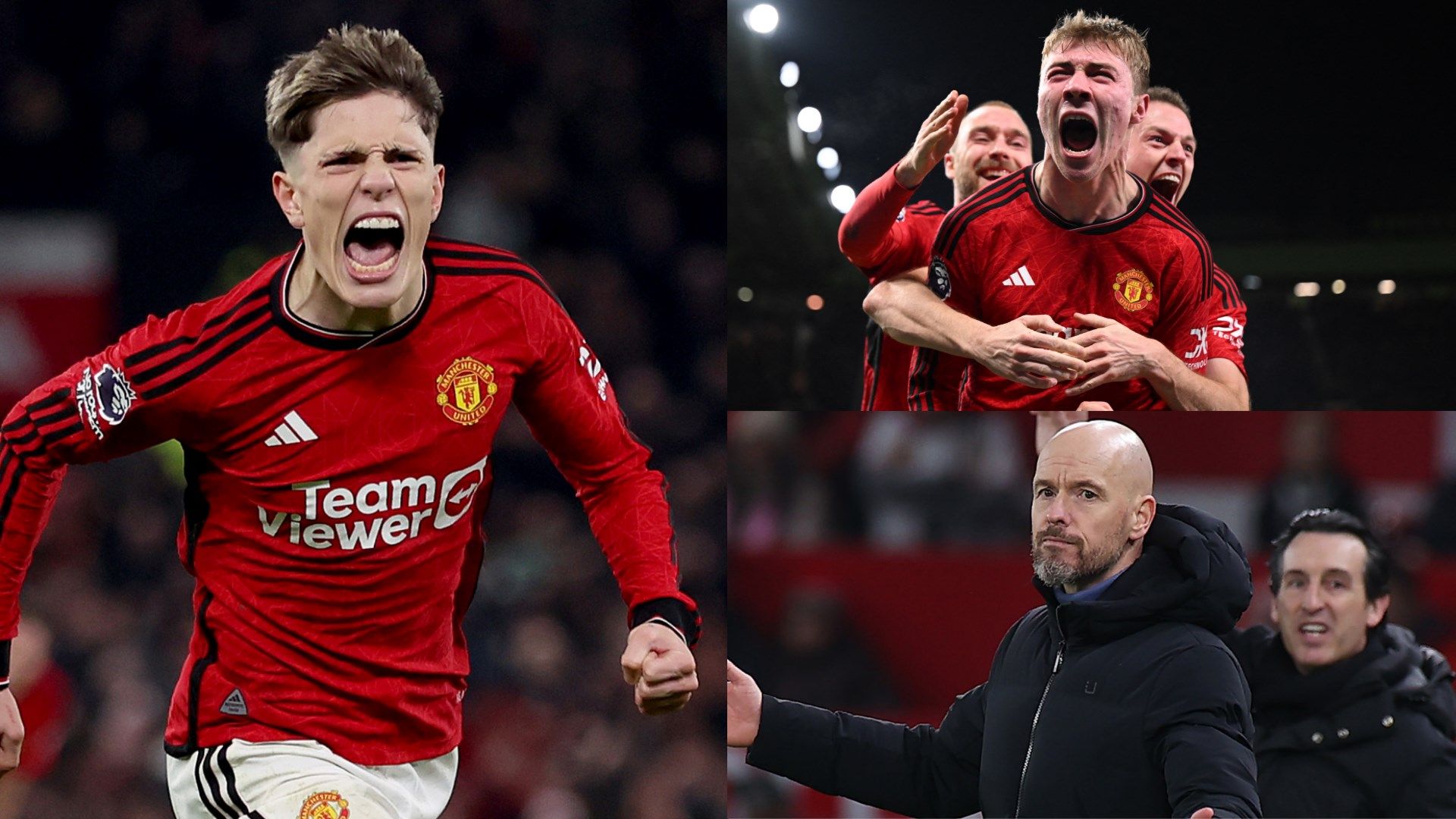 Garnacho Hojlund Ten Hag Man Utd GFX