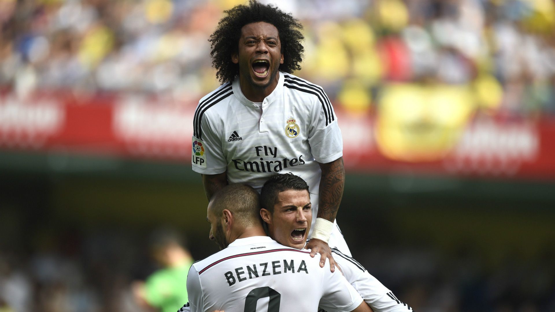 Marcelo Karim Benzema Cristiano Ronaldo Villarreal Real Madrid La Liga