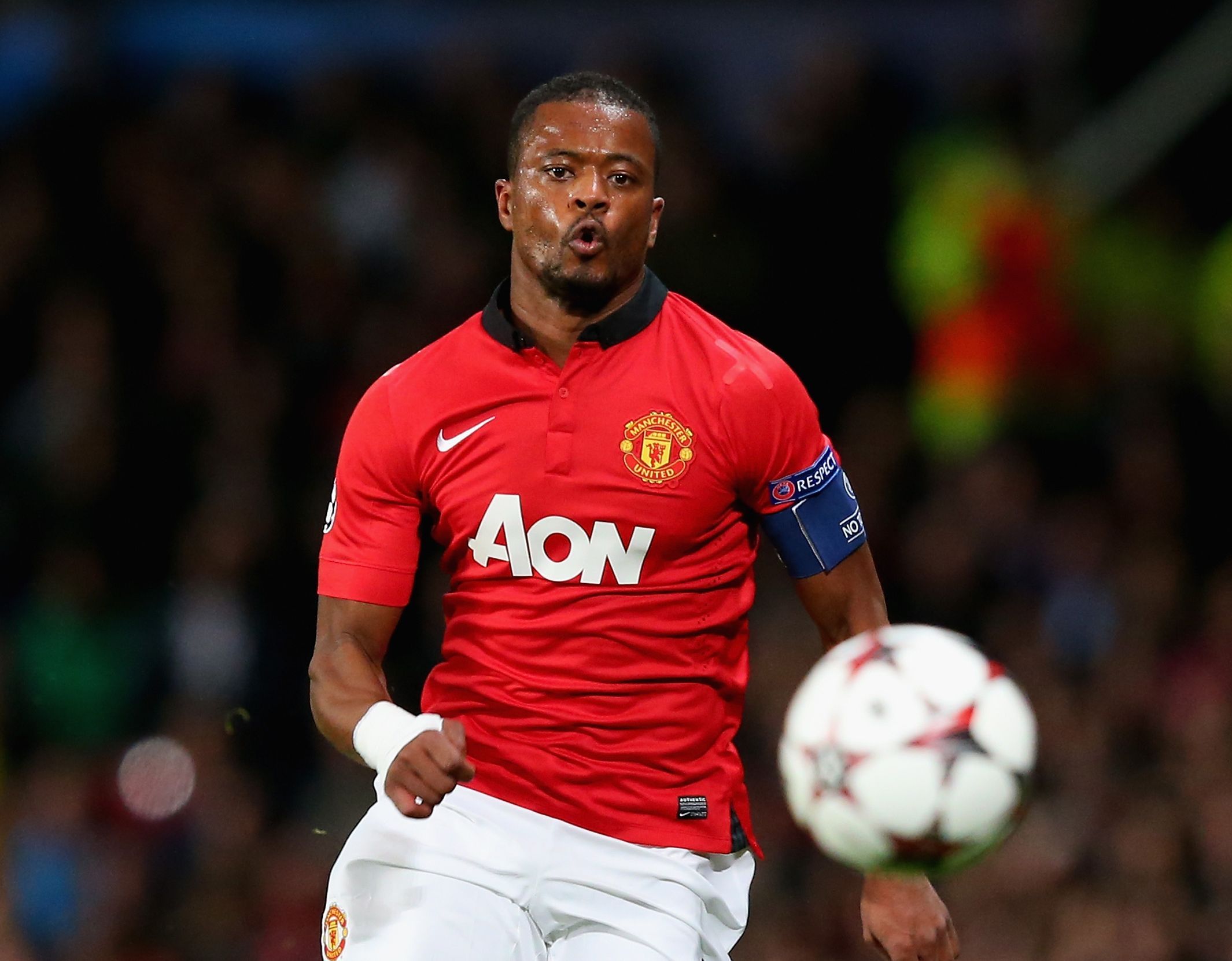 Manchester United full-back Patrice Evra