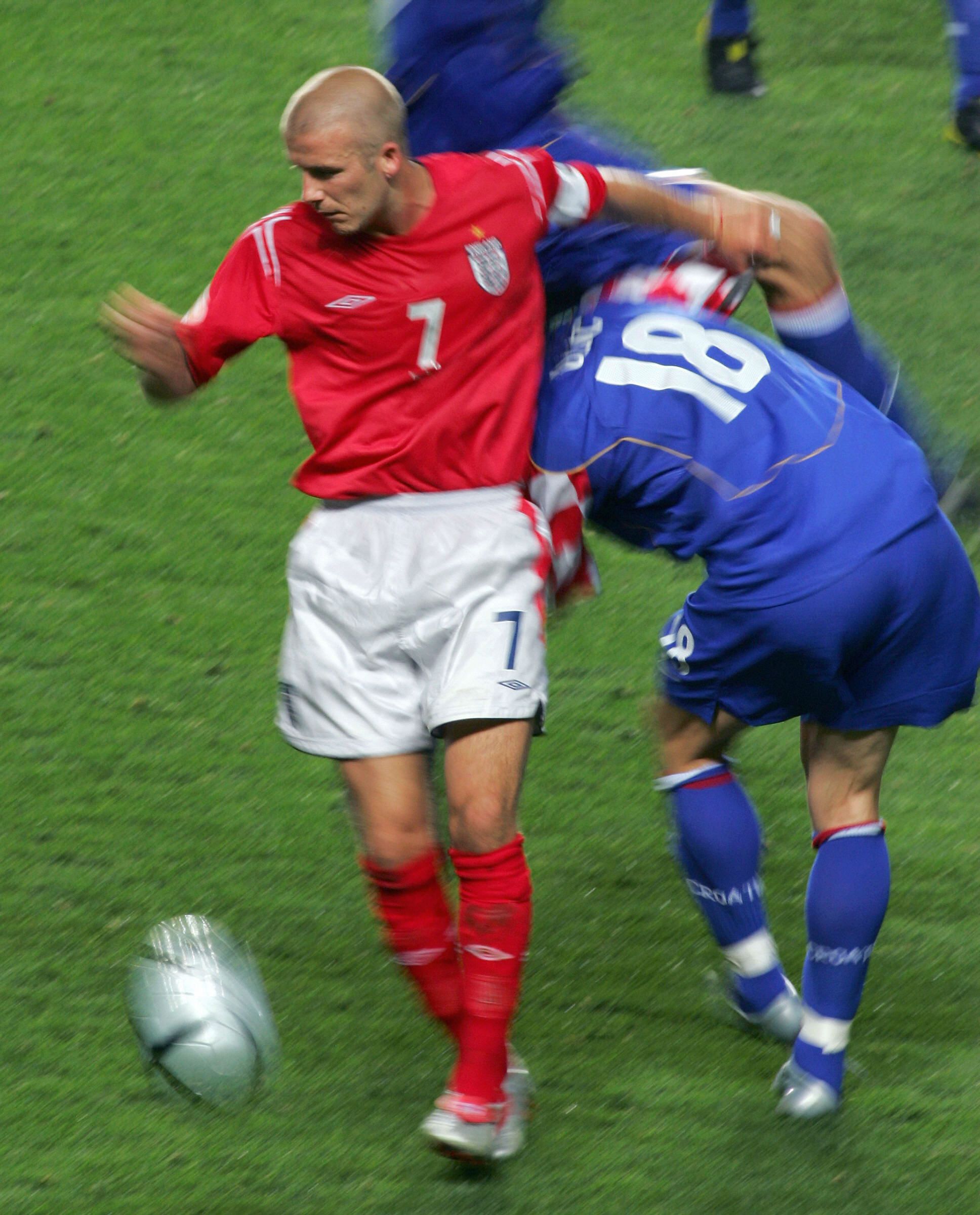 david beckham ivica olic - england 3 croatia 1 - friendly 2004